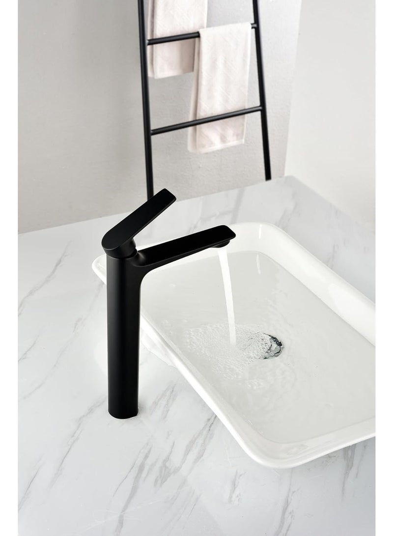 YD Modern Bathroom Sink Faucet Single Handle Tall Basin Mixer Tap Deck Mounted Lavatory Faucet with Smooth Water Flow for Vessel Sink Vanity Easy Installation - Image 3